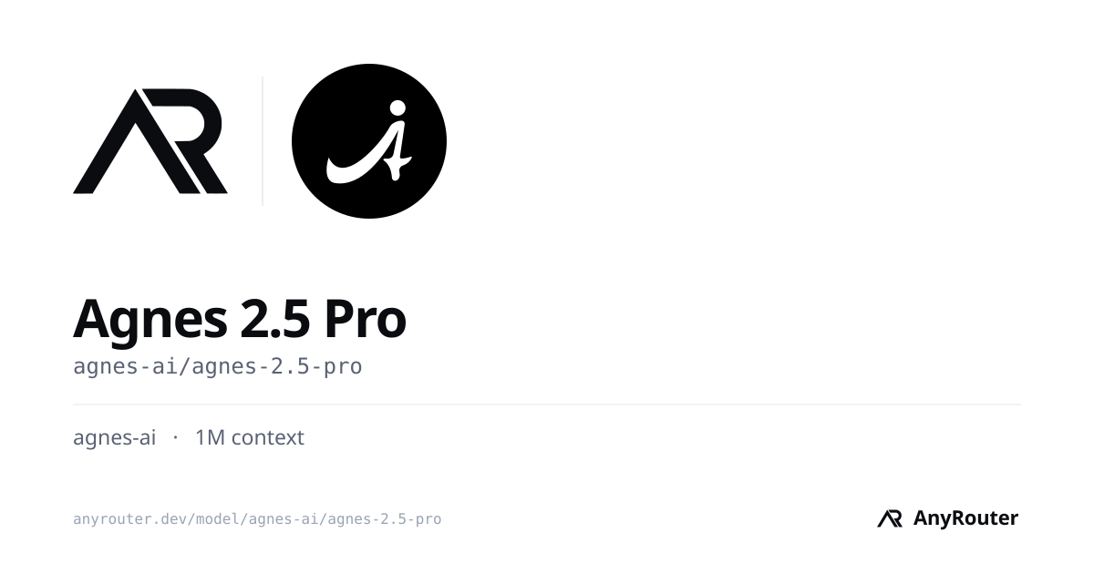 Agnes 2.5 Pro share card