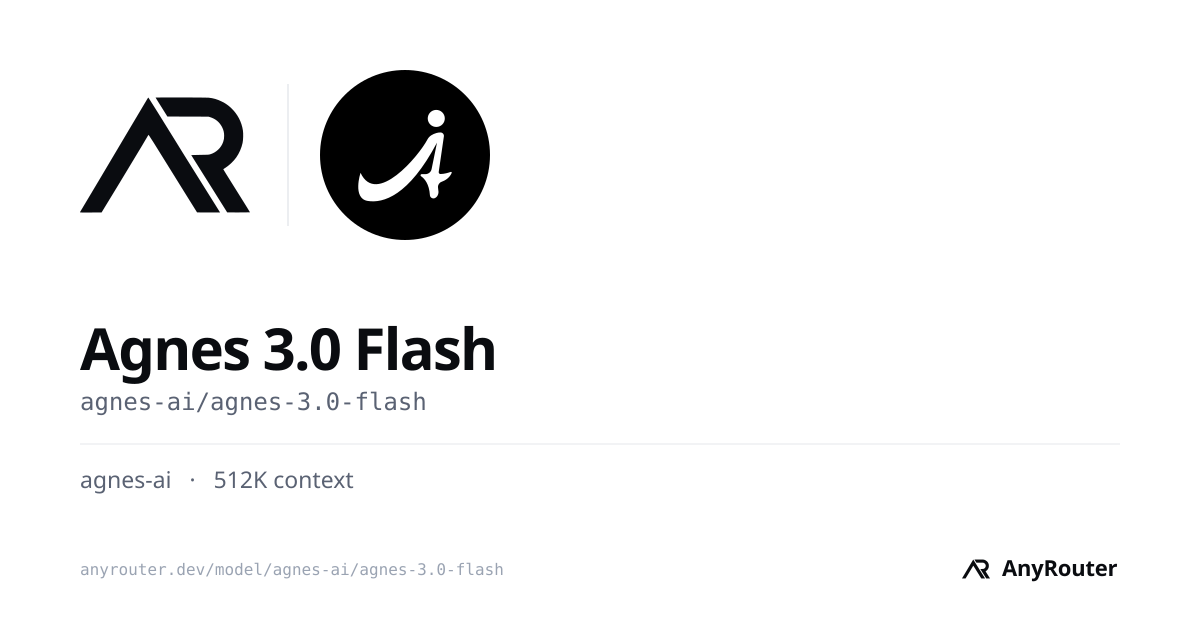 Agnes 3.0 Flash share card