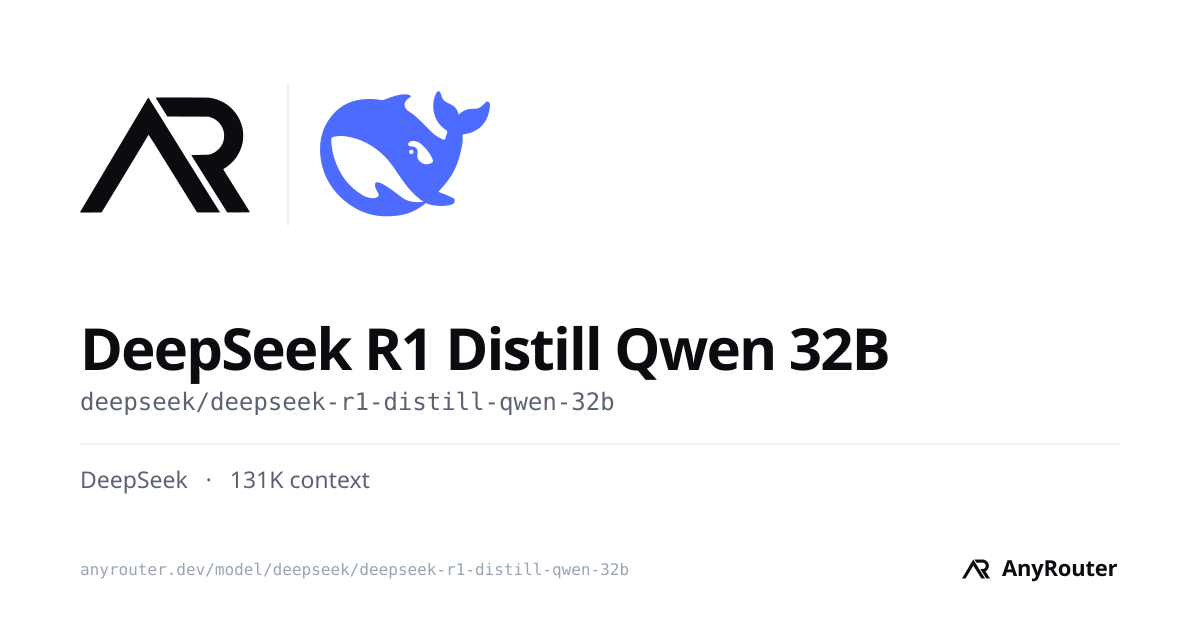 DeepSeek R1 Distill Qwen 32B share card