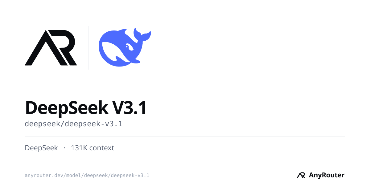 DeepSeek V3.1 share card