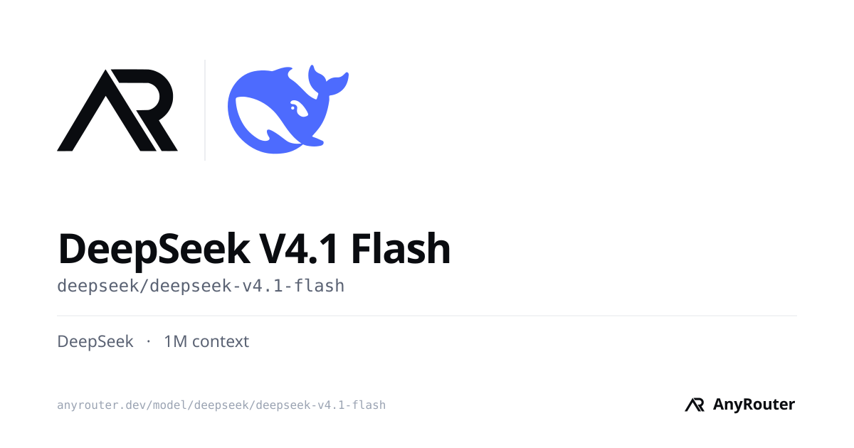 DeepSeek V4.1 Flash share card