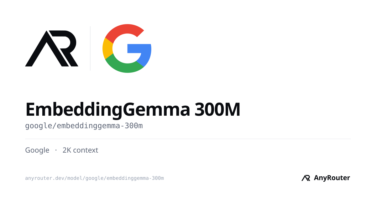 EmbeddingGemma 300M share card