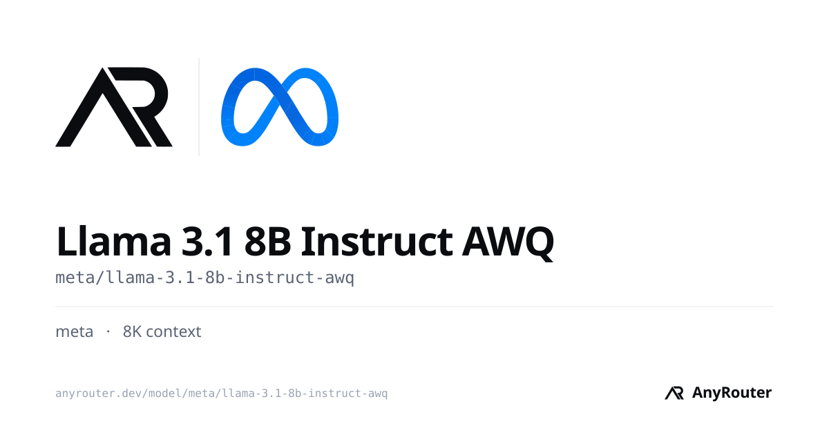 Llama 3.1 8B Instruct AWQ share card
