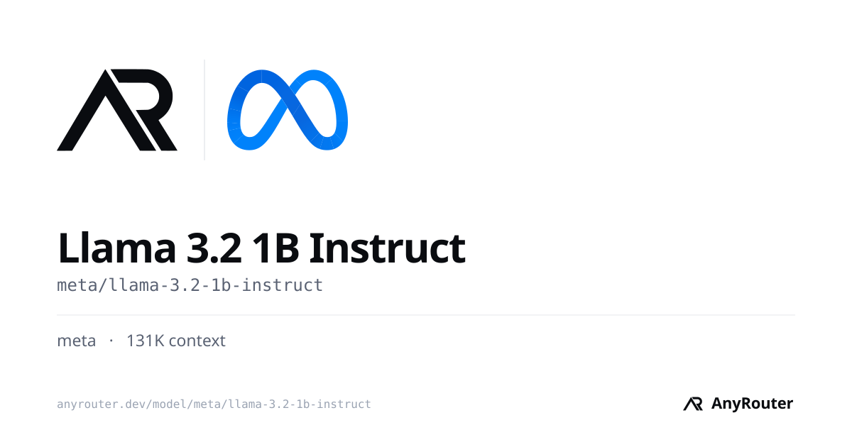 Llama 3.2 1B Instruct share card