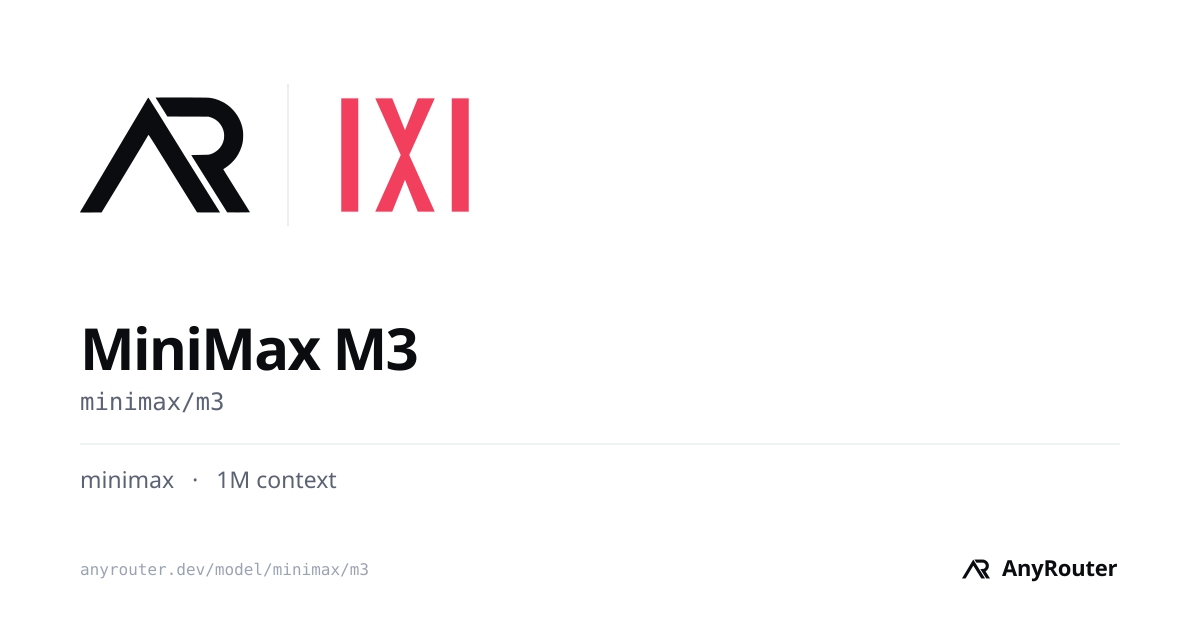 MiniMax M3 share card