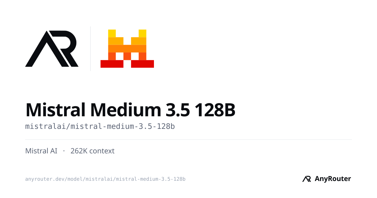 Mistral Medium 3.5 128B share card