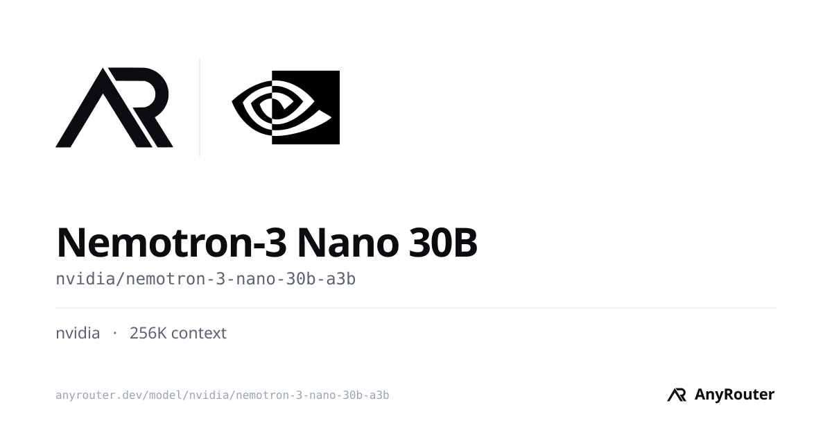 Nemotron-3 Nano 30B share card