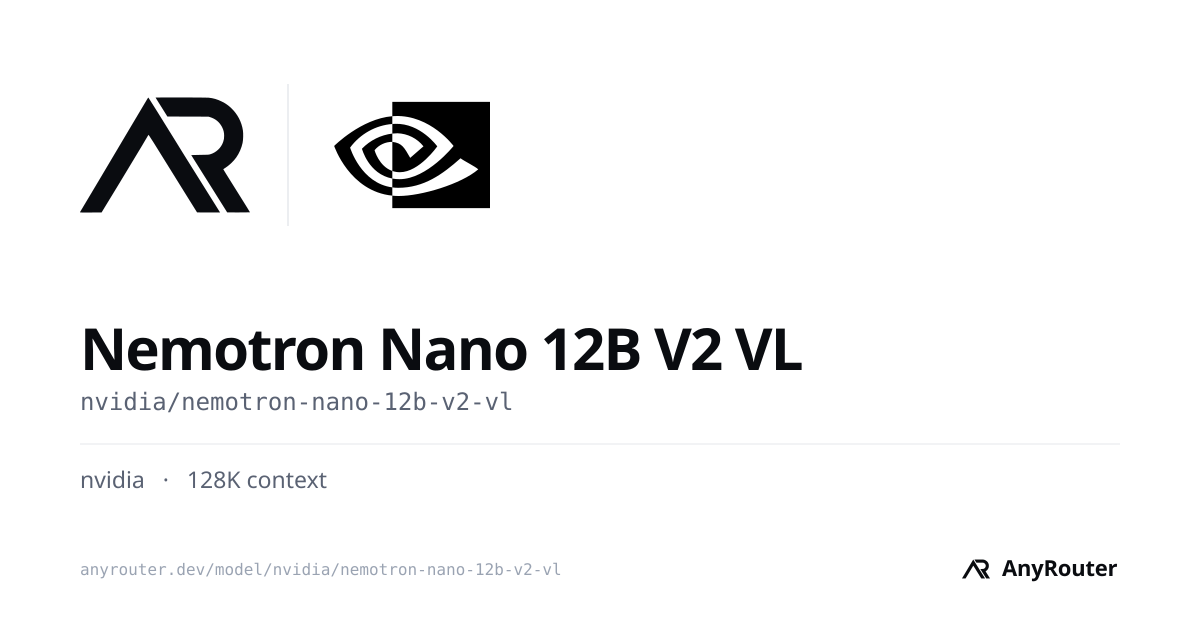 Nemotron Nano 12B V2 VL share card
