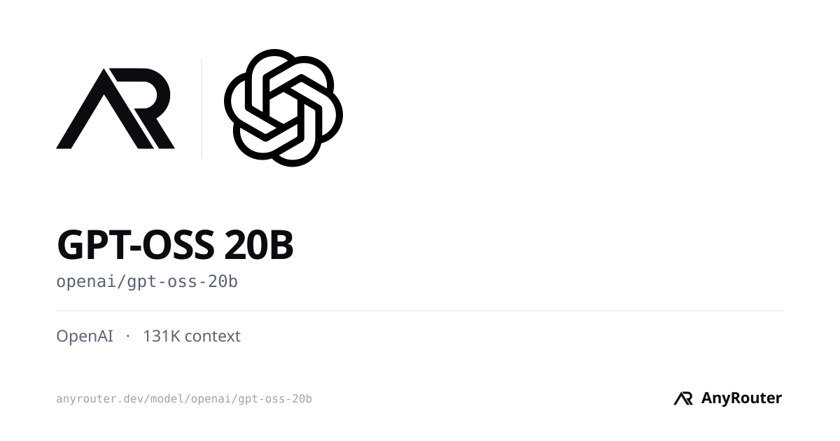 GPT-OSS 20B share card