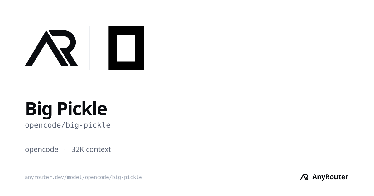 Big Pickle share card