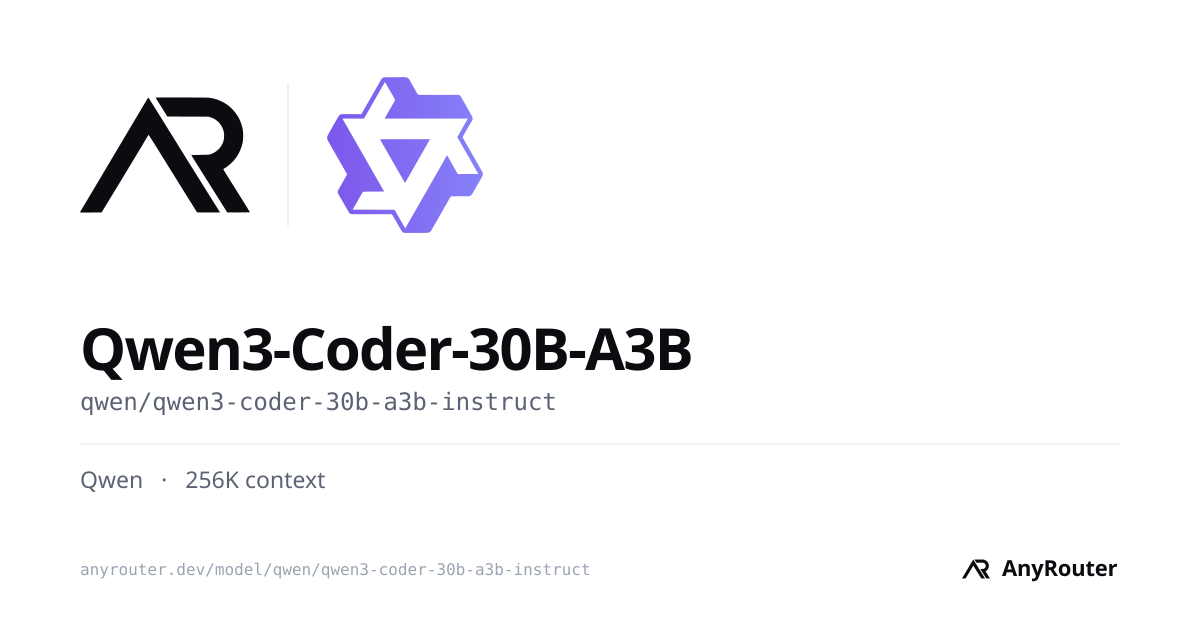 Qwen3-Coder-30B-A3B share card