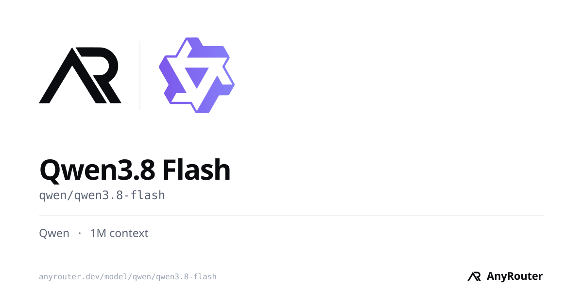 Qwen3.8 Flash share card