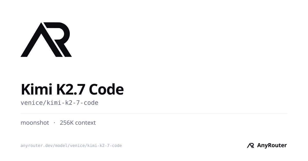 Kimi K2.7 Code share card