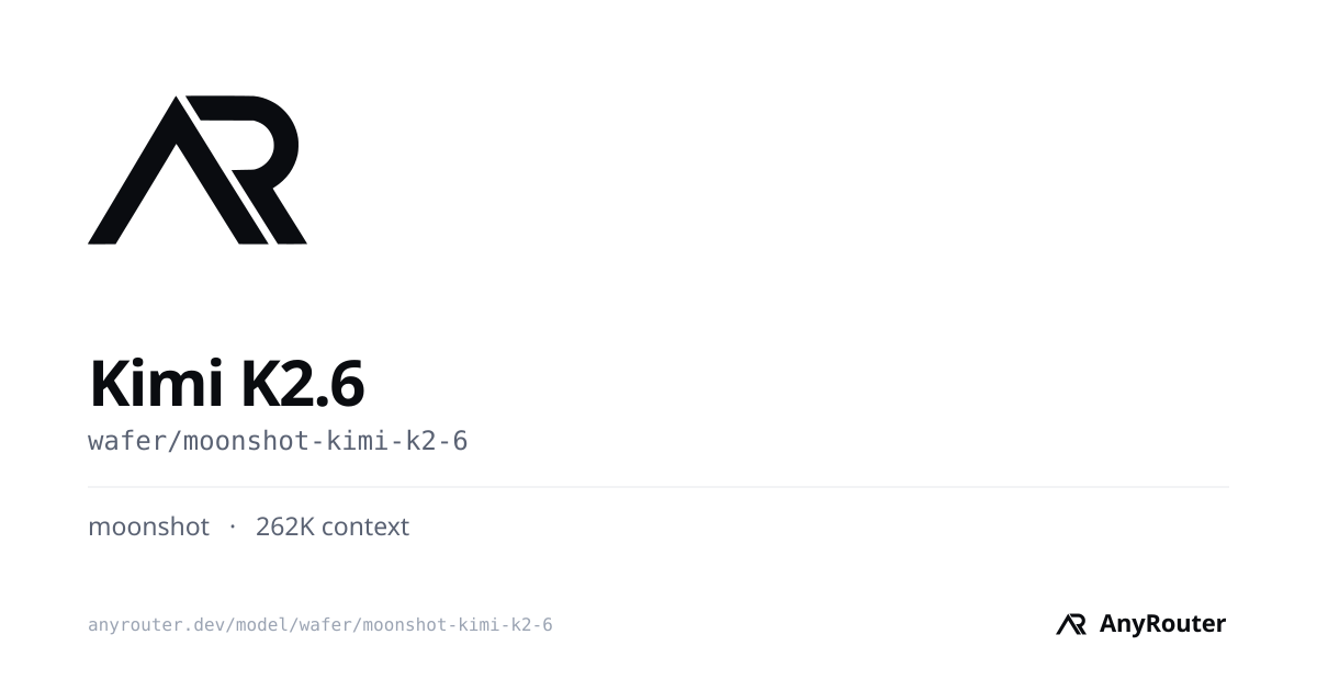 Kimi K2.6 share card