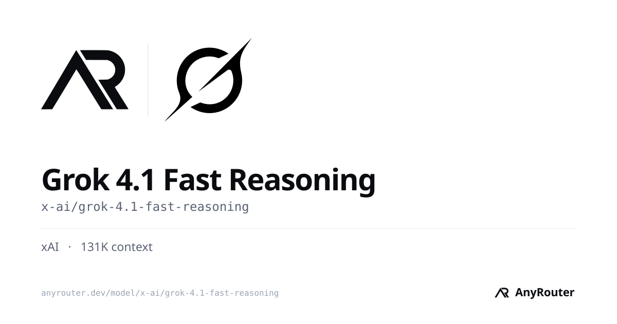 Grok 4.1 Fast Reasoning share card