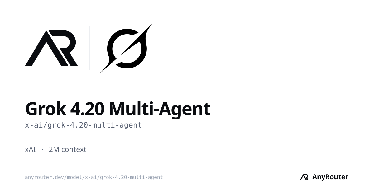 Grok 4.20 Multi-Agent share card