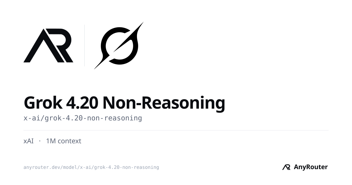 Grok 4.20 Non-Reasoning share card