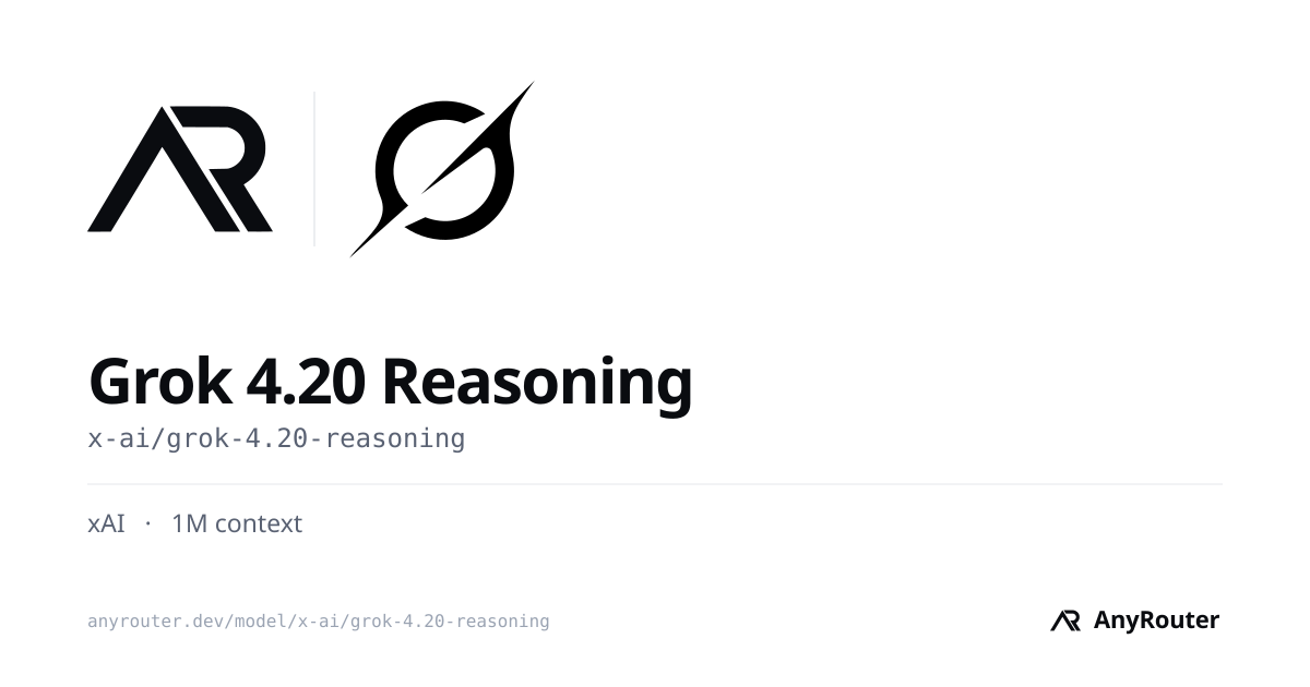 Grok 4.20 Reasoning share card