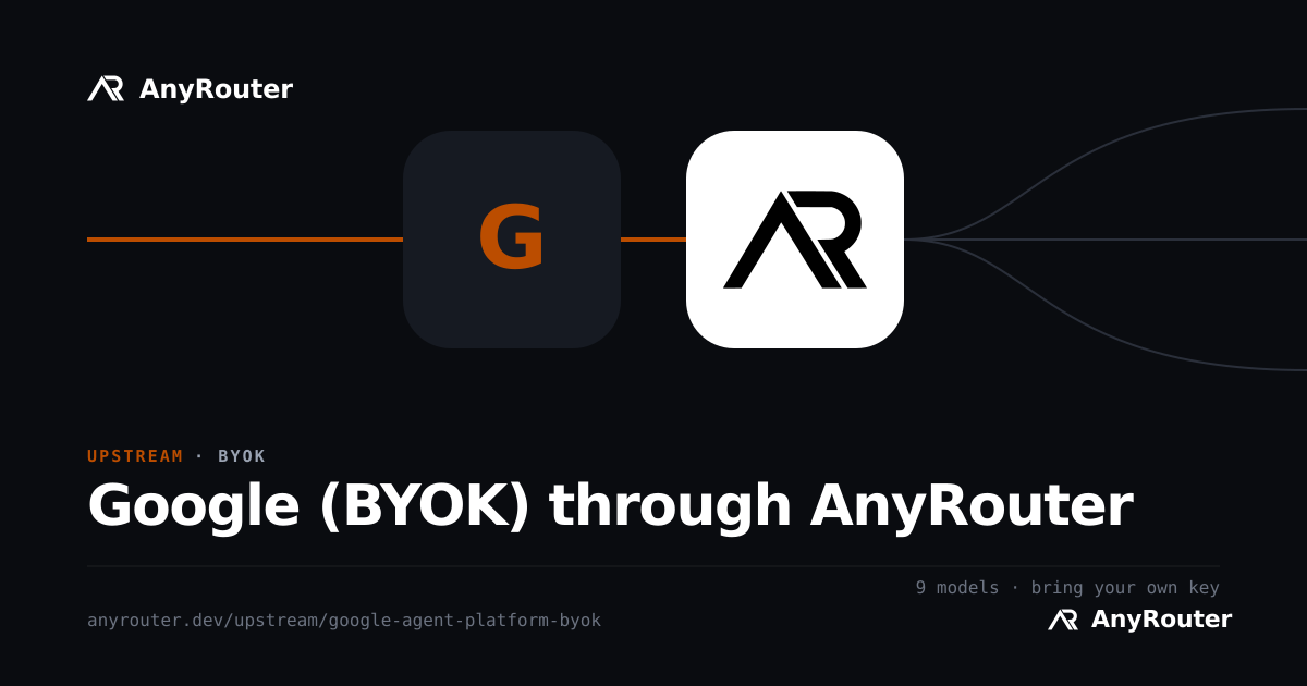 Google (BYOK) upstream share card